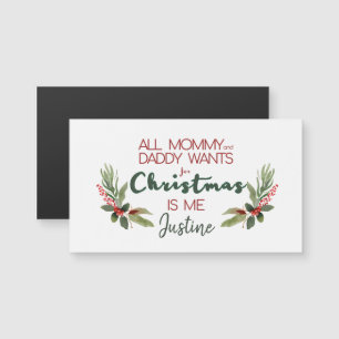 Toute maman/papa veut pour Noël, Carte magnétique