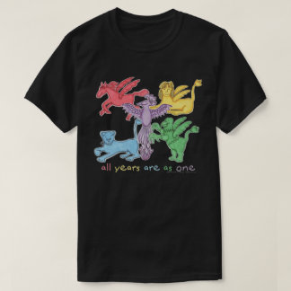 "Toutes les années…" T-shirt foncé (divers styles)