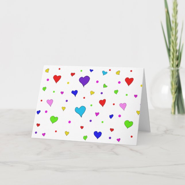 Toutes les cartes de notes pliées de coeur (Devant)