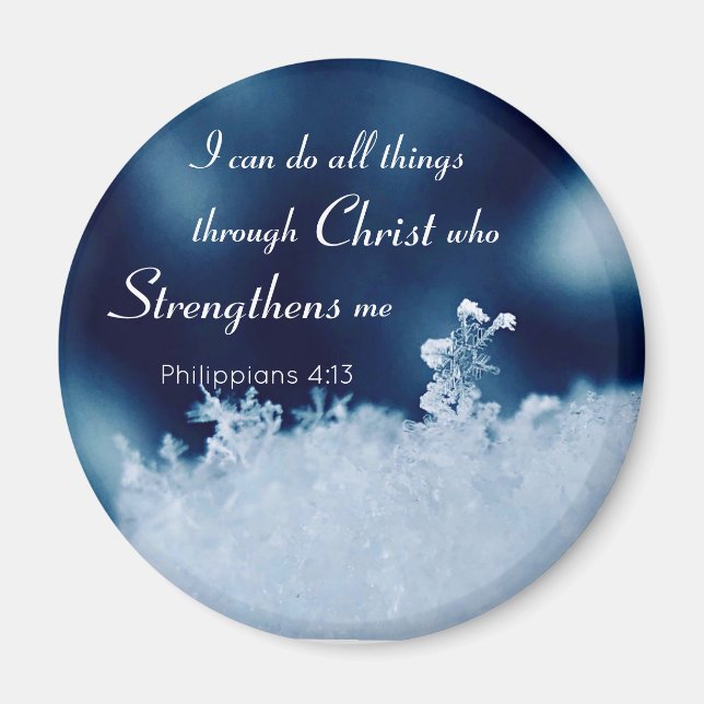 Toutes les choses Christ Snowflake 2 pouces Magnet (Devant)