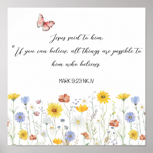 Toutes les choses sont possibles Poster Floral (Devant)