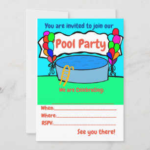 Toutes les invitations à la fête du pool d'événeme