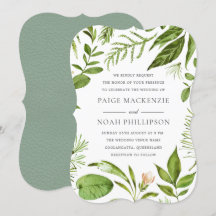 Toutes les saisons Faire-part de mariage de verdur