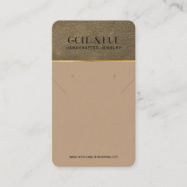 Tow Tone Leather Jewelier Display Visitenkarte