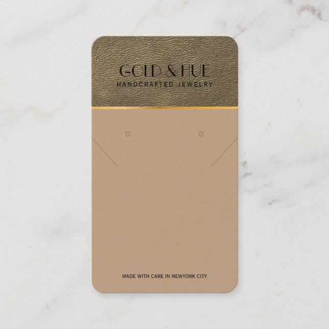 Tow Tone Leather Jewelier Display Visitenkarte (Vorderseite)