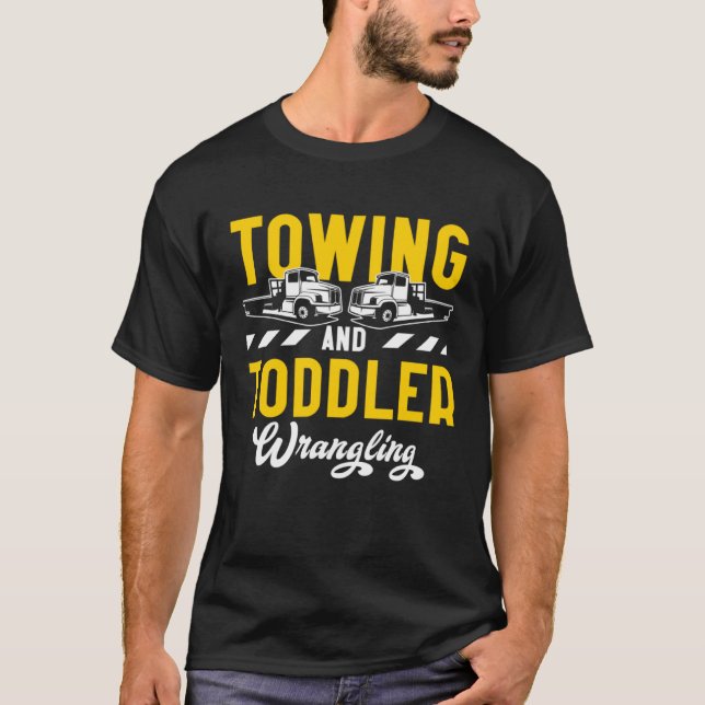 Tow Truck Driver Dad Trucker Toddler T-Shirt (Vorderseite)