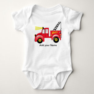 Tow Truck "Ihren eigenen Namen hinzufügen" Baby Strampler