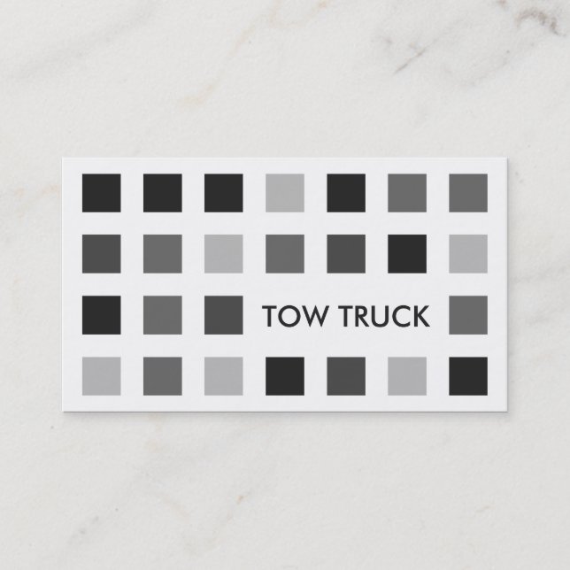 TOW TRUCK (Mod-Quadrate) Visitenkarte (Vorderseite)