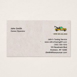 Tow Truck Theme Personnalisable Carte de visite