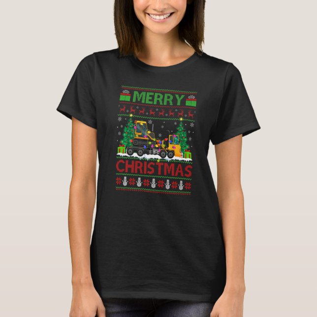 Tow Truck  Xmas Tree Ugly Santa Tow Truck Christma T-Shirt (Vorderseite)