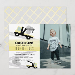 Towable Twos Wrecker 2. Geburtstag Einladung