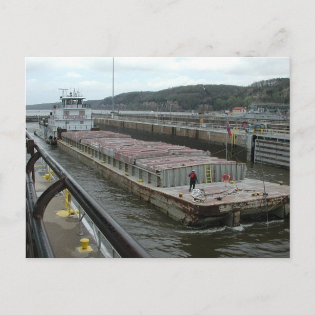 Towboote auf dem Mississippi Postkarte (Vorderseite)