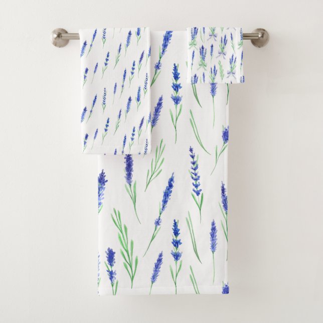 Towel Set - Lavender Patterns (Insitu)