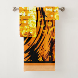 TOWEL SET, warme Farbtöne Badhandtuch Set