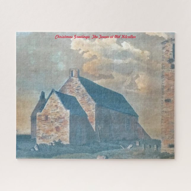 Tower at Old Kilcullen. Christmas Greetings Ji (Horizontal)