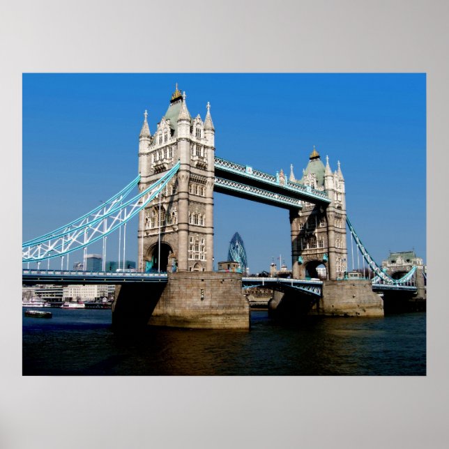 Tower Bridge, affiche de Londres (Devant)