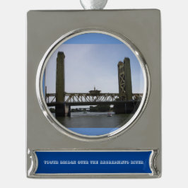 Tower Bridge Banner-Ornament Silber