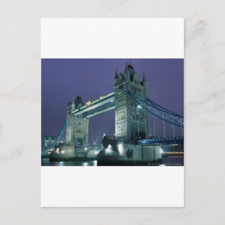 Tower Bridge bei Nacht, London, England Postkarte