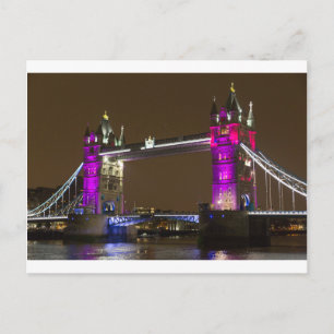 Tower Bridge in Princess rosa Postkarte