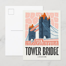 Tower Bridge London abstrakte Reise Postkarte