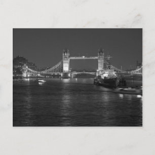 Tower Bridge London, Black and White Postkarte