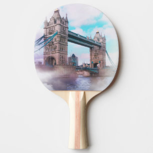 Tower Bridge London Großbritannien Sketch Tischtennis Schläger