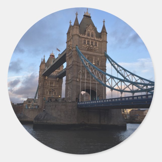 Tower Bridge, London Runder Aufkleber (Vorderseite)
