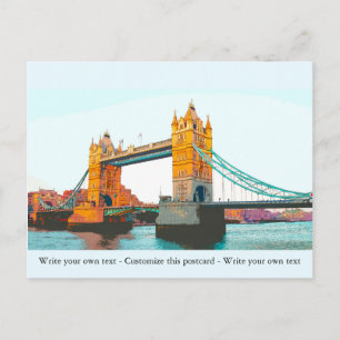 Tower Bridge, London, Souvenir Postkarte