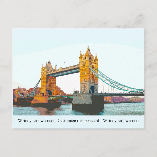 Tower Bridge, London, Souvenir Postkarte (Vorderseite)