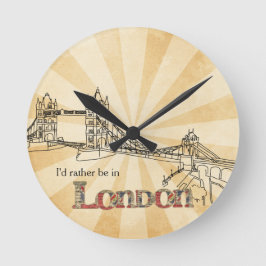 Tower Bridge London Wall Clock Runde Wanduhr