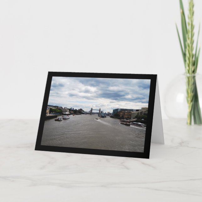 Tower Bridge & River Thames Landschaft Karte (Vorderseite)