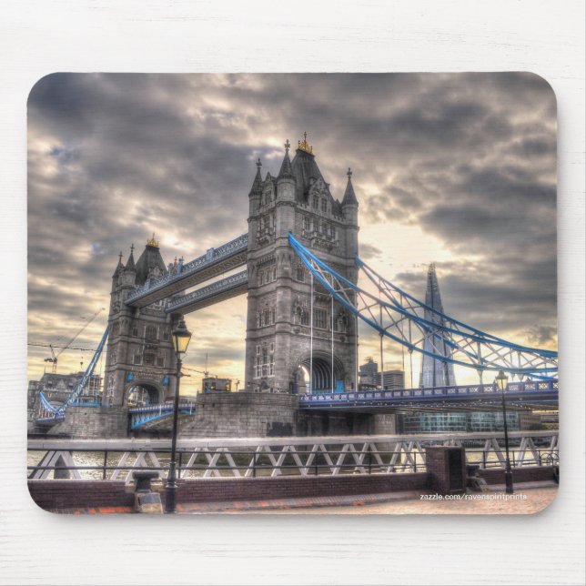 Tower Bridge & The Shard, London, England Mousepad (Vorne)