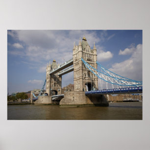 Tower Bridge und Themse, London, Poster