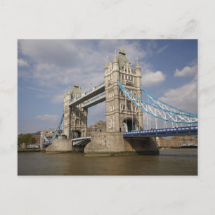 Tower Bridge und Themse, London, Postkarte