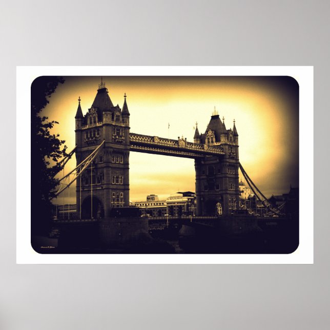 Tower Bridge Vintage Poster (Vorne)