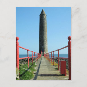 Tower by Irish Sea Postcard Postkarte