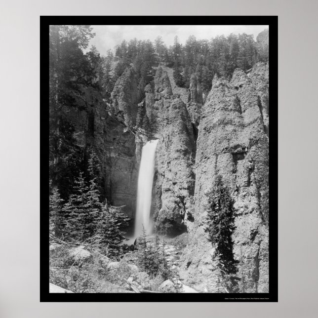 Tower Falls Yellowstone 1899 Poster (Vorne)