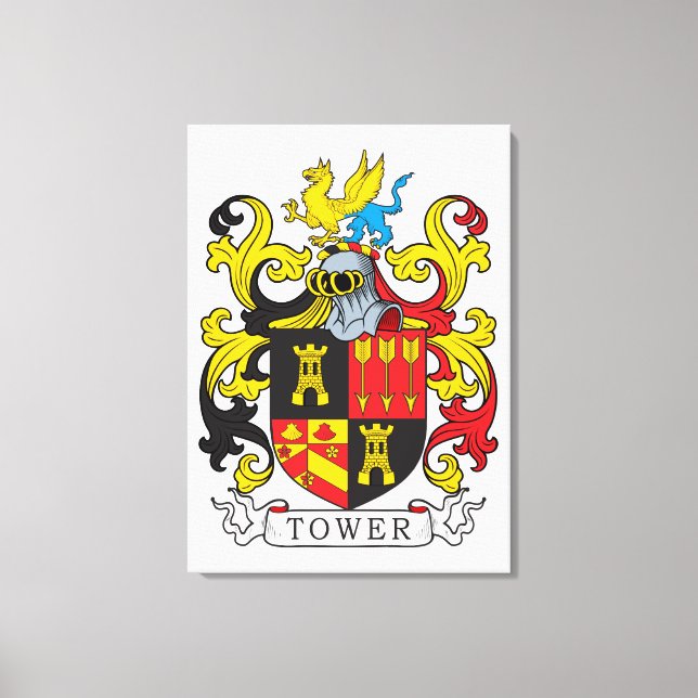 Tower Familienwappen Leinwanddruck (Vorderseite)