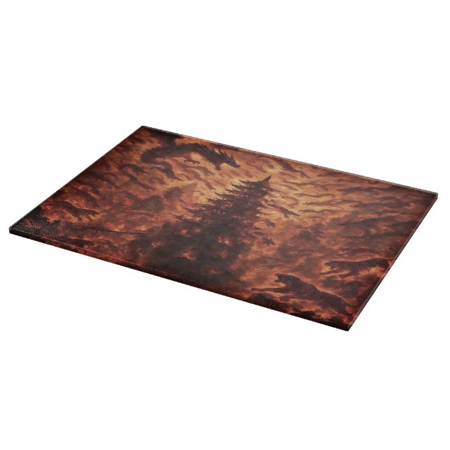 Tower Fire Cutting Board Schneidebrett (Ecke)