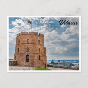 Tower Gediminas in Vilnius, Litauen Postkarte