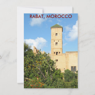 Tower in Rabat, Marokko Karte