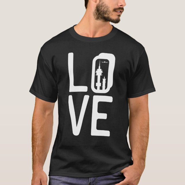 Tower Liebe Air Traffic Kontrolle Controller Aviat T-Shirt (Vorderseite)