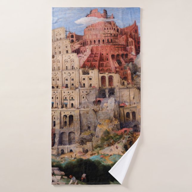 Tower of Babel, Pieter Bruegel the Elder, 1563 Badehandtuch (Badehandtuch)