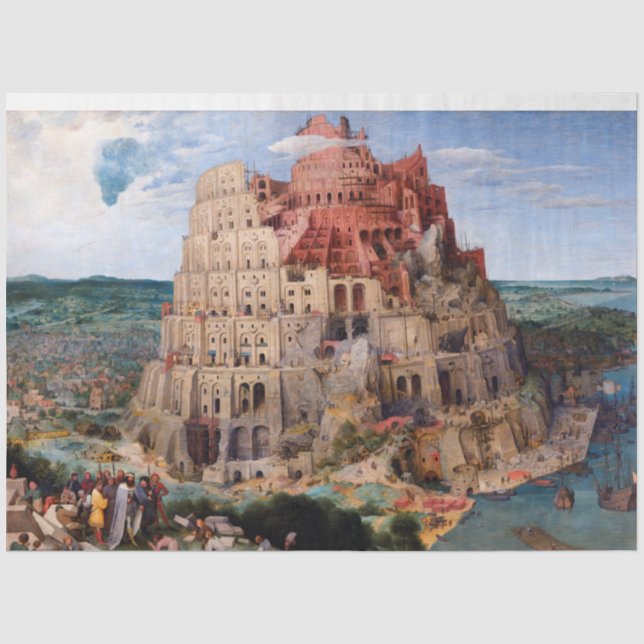 Tower of Babel, Pieter Bruegel the Elder, 1563 Seidenpapier (Vorderseite)