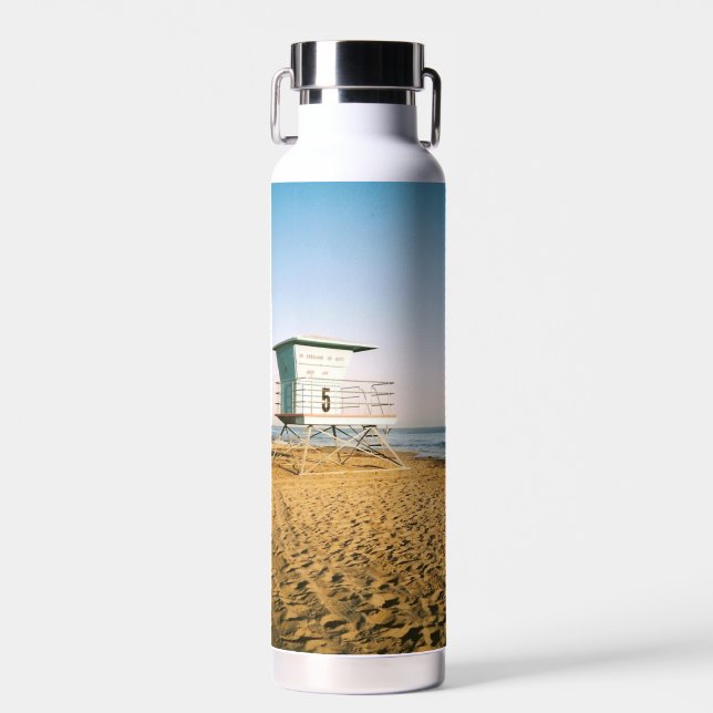 Tower of Lifeguard am Strand von Santa Cruz Trinkflasche (Vorne)