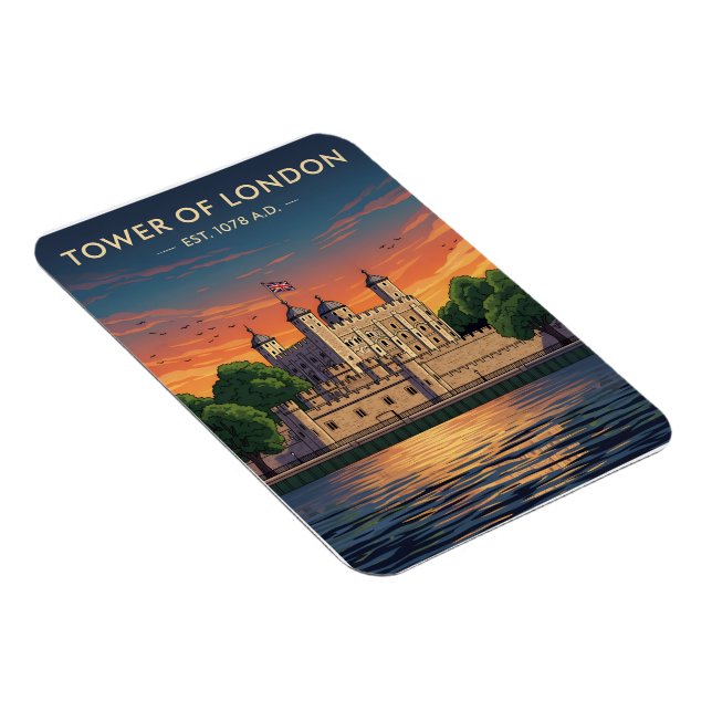 Tower of London at sunset Magnet (Rechte Seite)