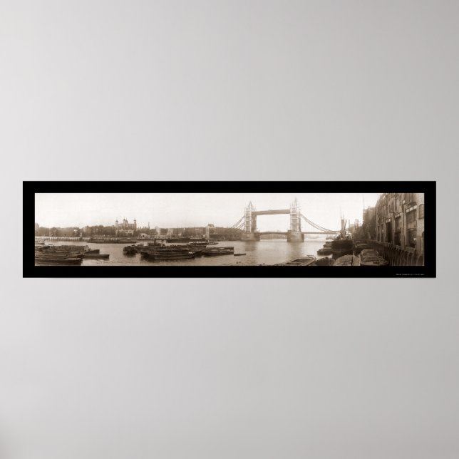 Tower of London Bridge Foto 1909 Poster (Vorne)
