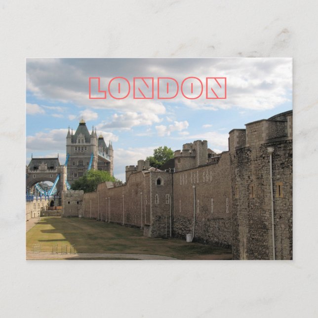 Tower of London und Tower Bridge Postkarte (Vorderseite)