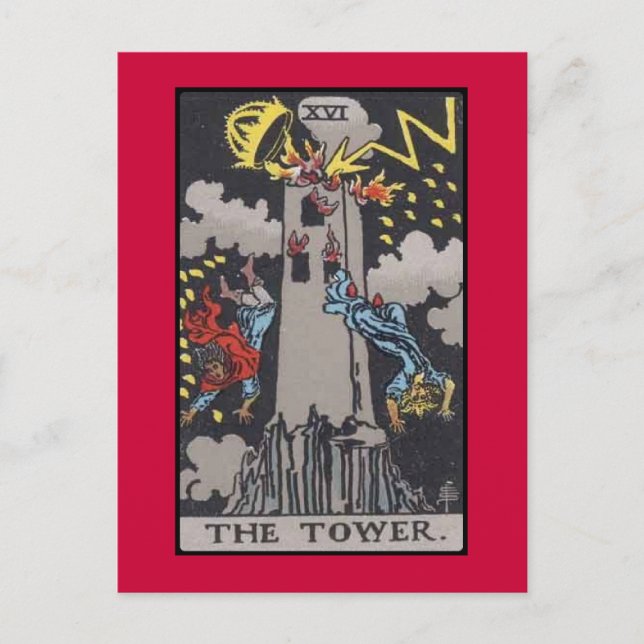 Tower Tarot card image Postkarte (Vorderseite)