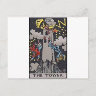 Tower Tarot card image Postkarte